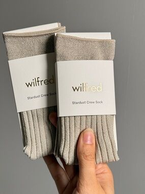 Wilfred Stardust Crew Socks - Light Beige (2 Pairs)